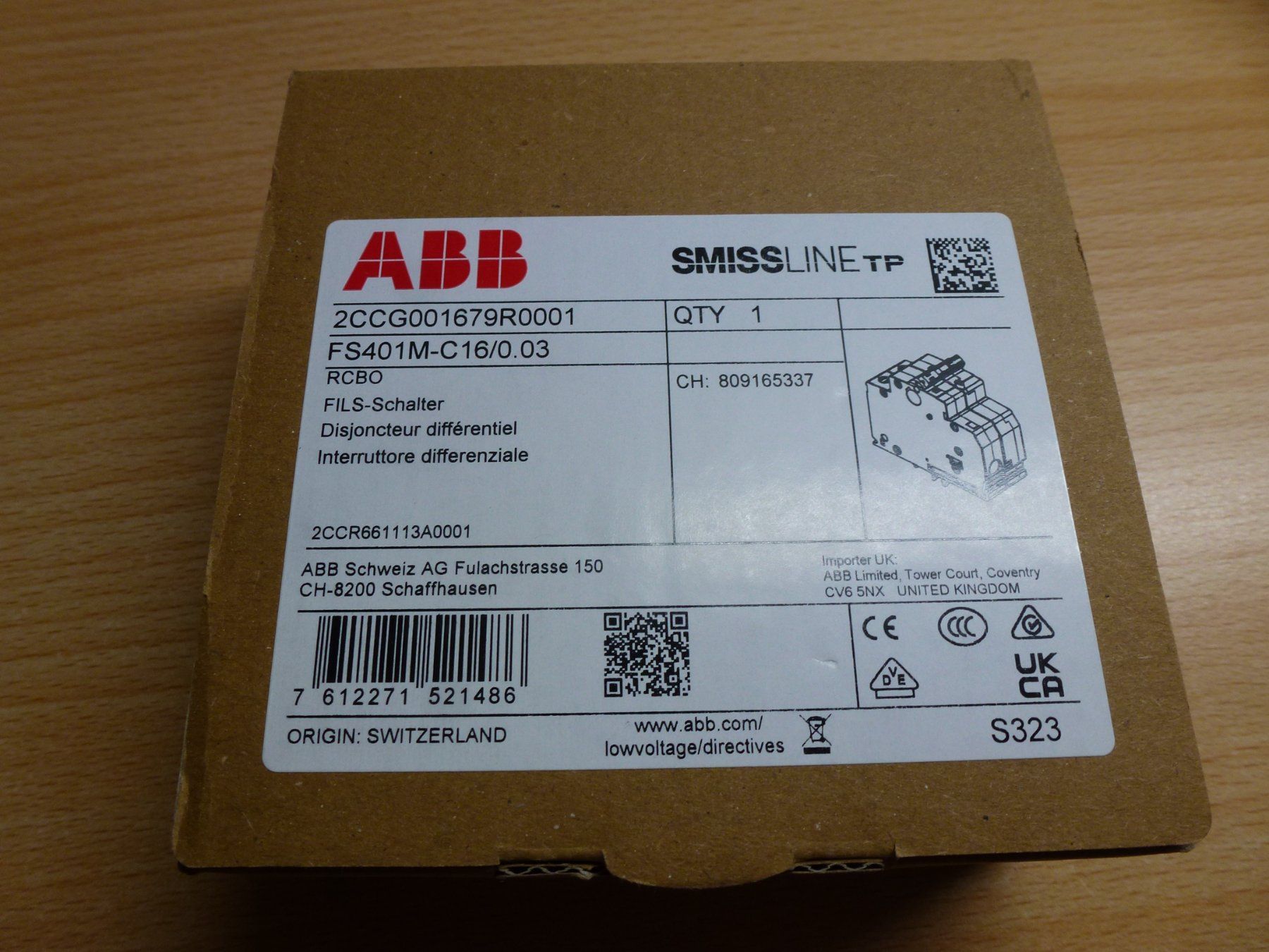 ABB Interruttori: FI-LS 2pol. C16 30mA ABB-smissline-S – Nuovo e nell'imballaggio originale da Hombrechtikon venduto da HGK50 7