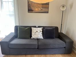 Sofa grau/blau 3-Sitzer guter Zustand