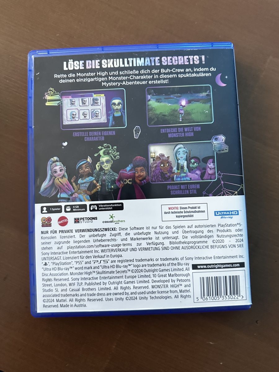 Giochi: Monster High Skulltimate Secrets - PS4 – Usato da St. Margrethen SG venduto da Dennystechtipps 1