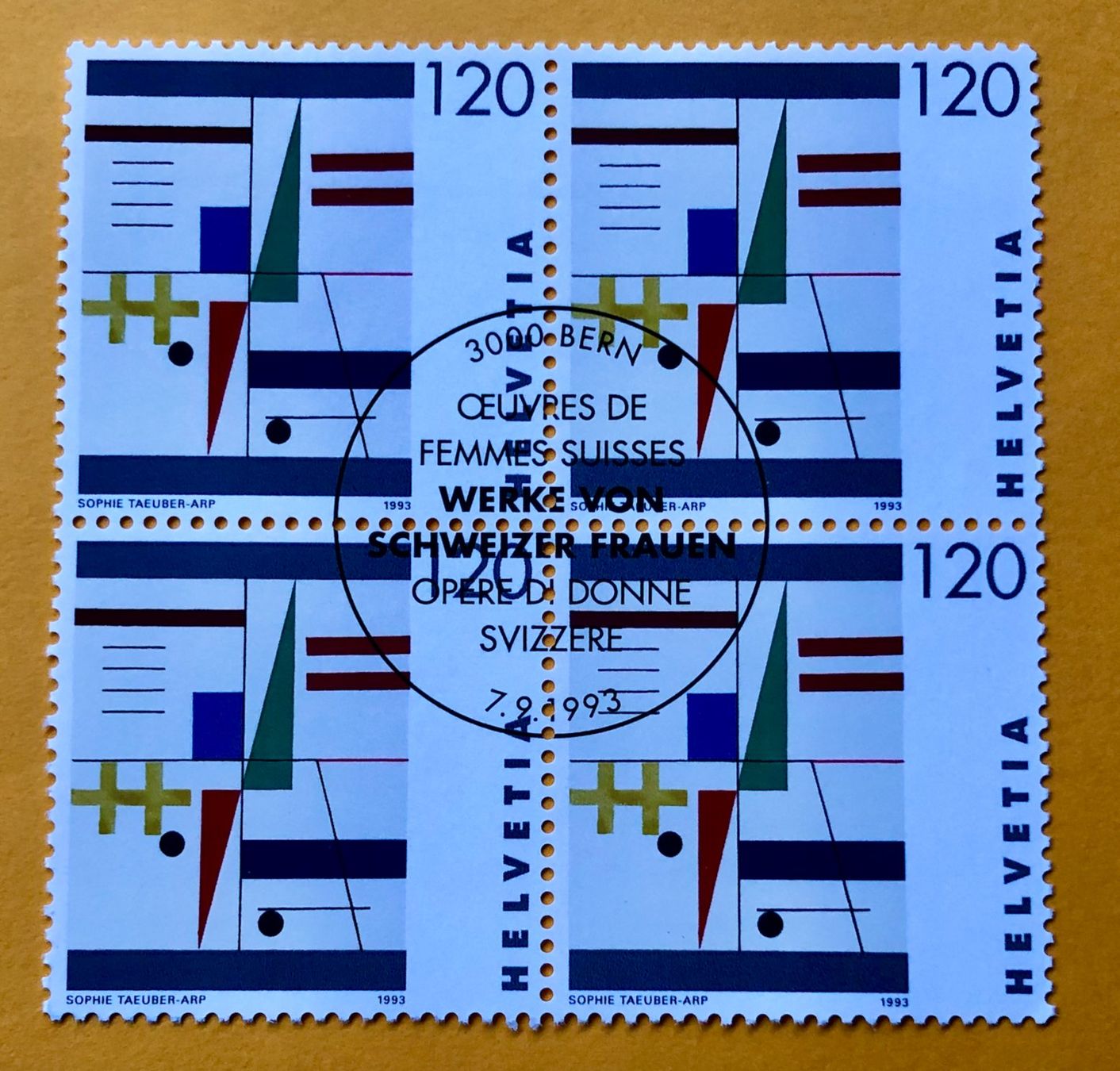 Alle Briefmarken: 4 er Block Nr.851 GESTEMPELT 1993   – Gebraucht aus Aarau von Billa007