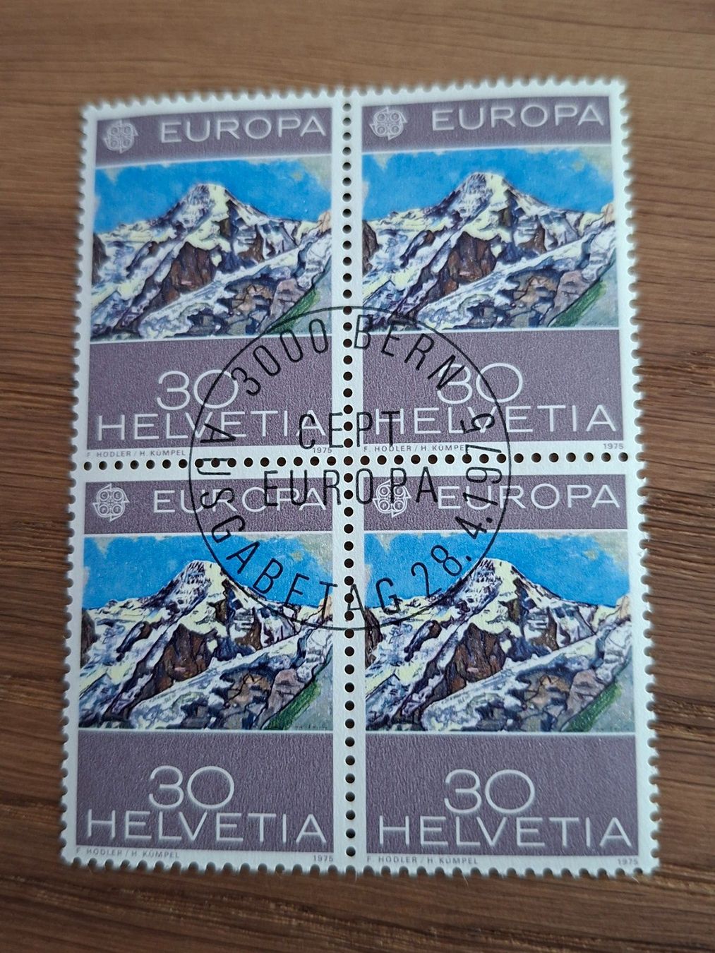 Tutti i francobolli: 4er Blocks: 1975 Europamarken – Nuovo (secondo la descrizione) da Hinterkappelen venduto da 1399 2