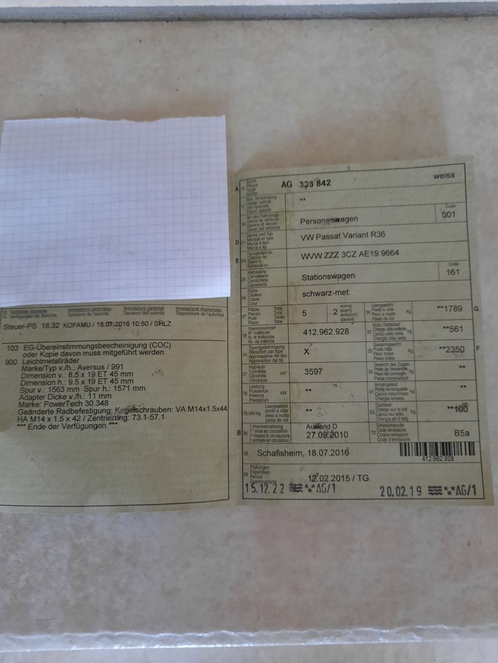 VW Automobili: Passat R36 Kombi Jg. 2010 – Usato da Reinach AG venduto da fraen 5