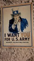 Affiche originale metal recrutement armée américaine - rare!