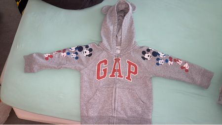GAP Kinder Kapuzenjacke Mickey Mouse grau gebraucht