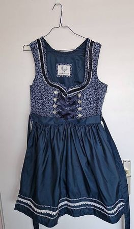 Dirndl blau/weiss M