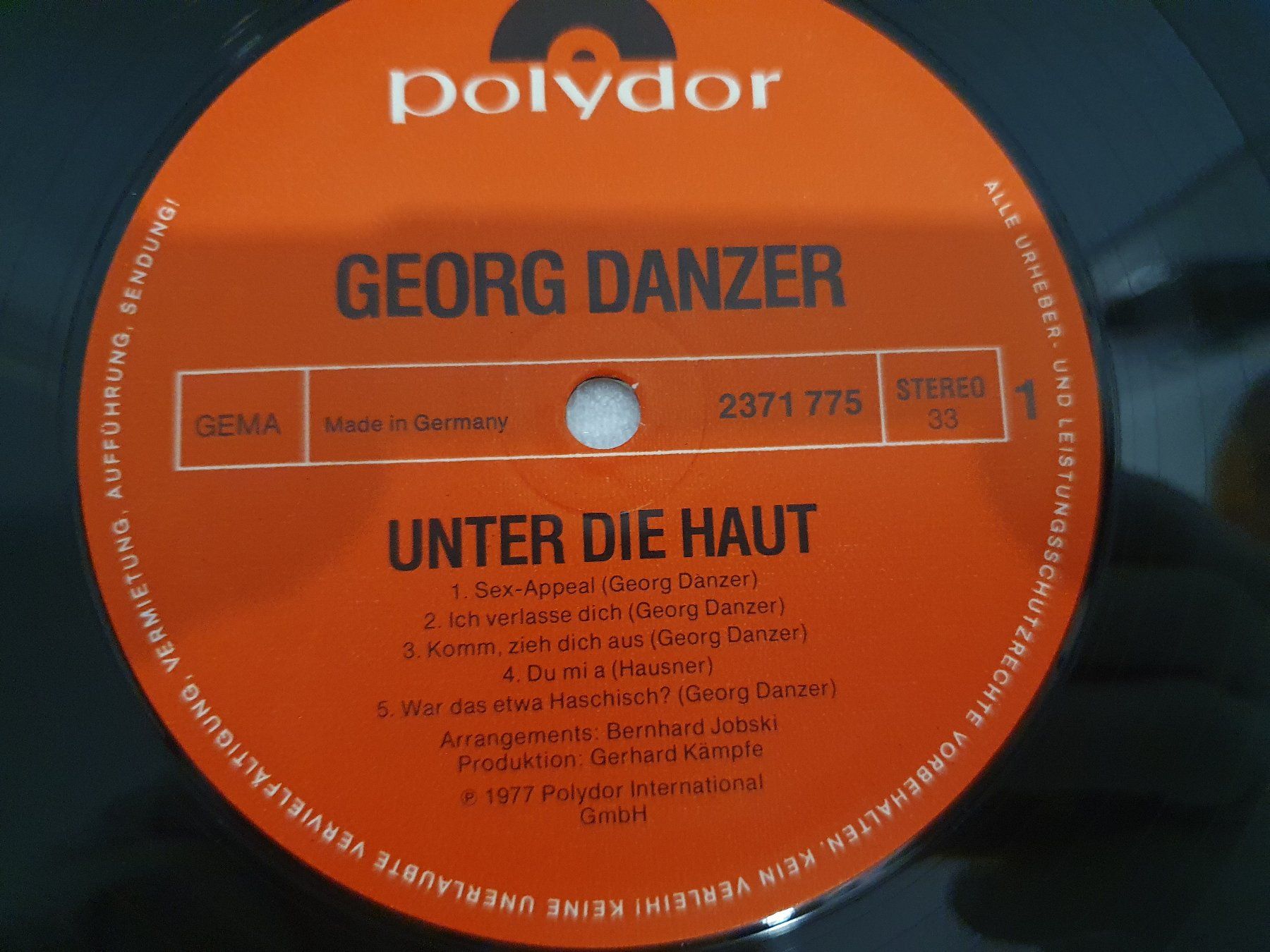 Dischi in vinile: Georg Danzer – Unter Die Haut – Usato da Uster venduto da Vinyl-Leidenschaft 5