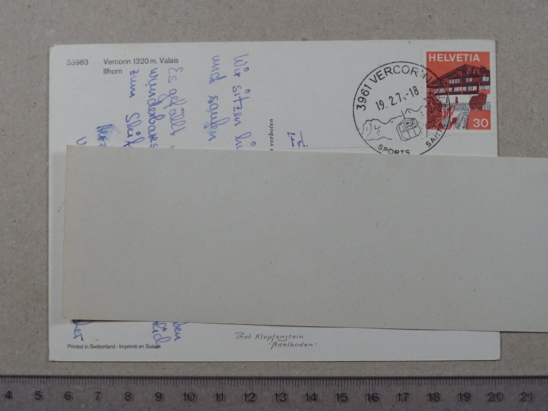 Cartoline postali: Vercorin, 1974, Illhorn – Usato da Lenzburg venduto da fh1 1
