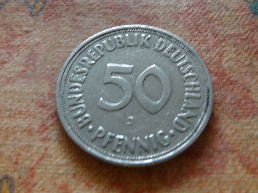 Tutti le monete: DEUTSCHLAND 50 Pfennig 1950 – Usato da Romanel-sur-Lausanne venduto da Swift13 1