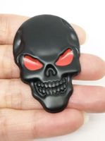3D Totenkopf roten Augen SCHWARZ Sticker Aufkleber Badge Car