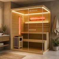 Traditionelle Sauna - Salzsauna PARMA Natur - 175x140x190cm