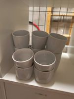 Weisse Keramiktassen (6x gross, 4x klein)
