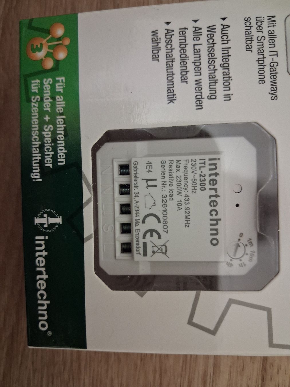 Steuerung: Intertechno ITL-2300 modulo ad incasso wireless nuovo – Neu und originalverpackt aus Jona von api_sdn2 1