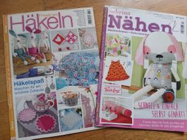 Zwei Zeitschriften Häkeln Nähen