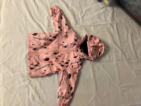 Regenjacke Lupilu rosa mit Muster Grösse 86/92