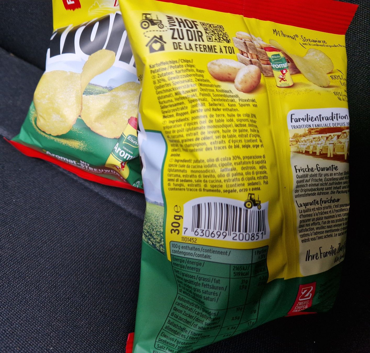 Zweifel Cibi & Specialità: Zweifel Aromat Chips 2x – Nuovo e nell'imballaggio originale da Seedorf BE venduto da Stibutz 2