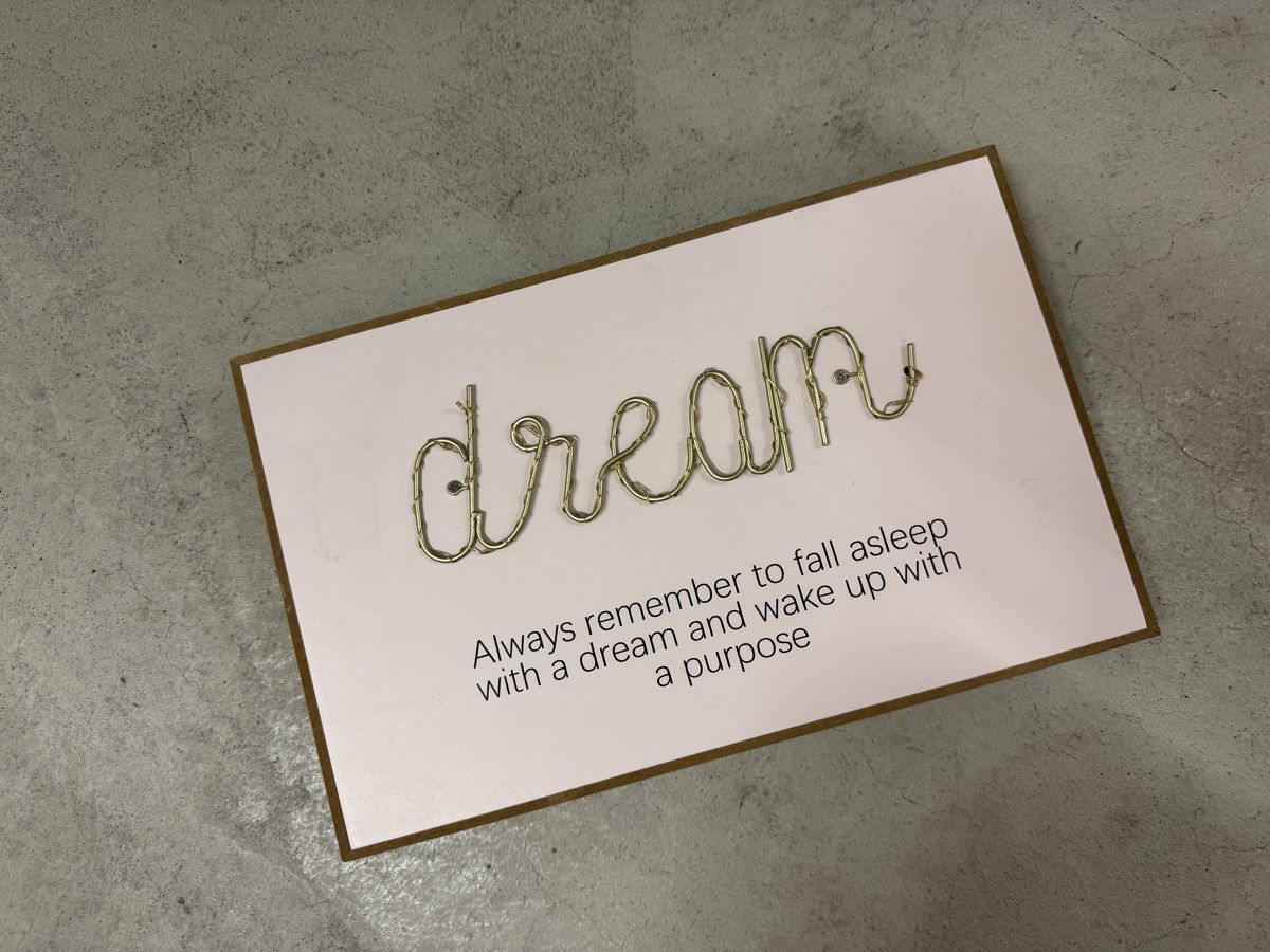 Foto & Immagini: Wandbild Deko Spruch "dream" mit LED Beleuchtung – Usato da Winterthur venduto da ste_5vfj