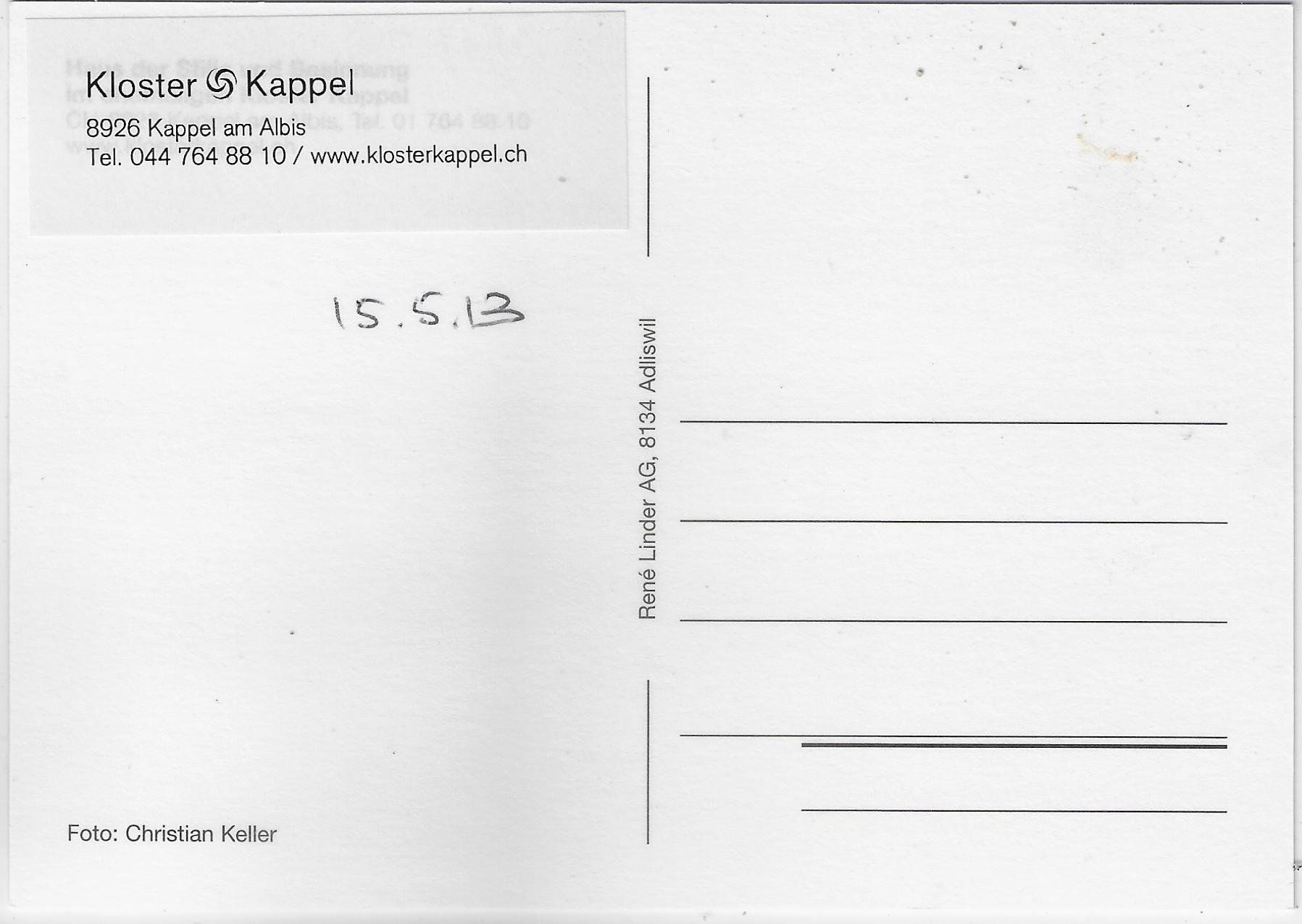 Cartoline postali: Kloster Kappel - Kappel am Albis – Usato da Ettingen venduto da Kartenplanet 1