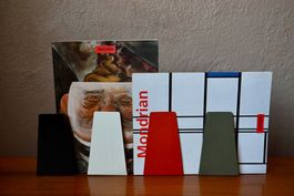 4 Serre-livres Design Minimaliste Métal Laqué  Années 60