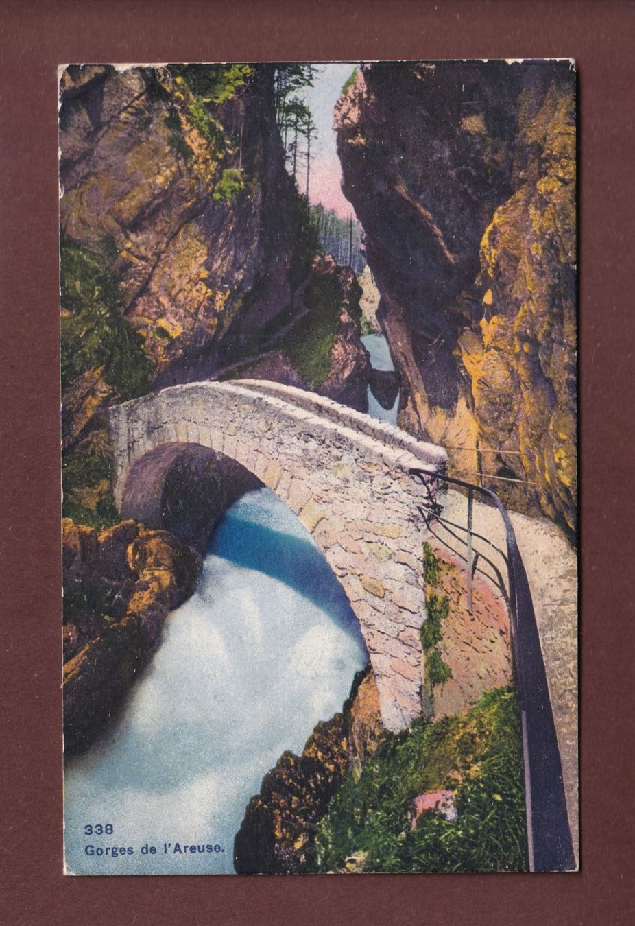 Cartes postales: Gorges de l'AREUSE - 1920 – D'occasion à Pully par nicecards-shop