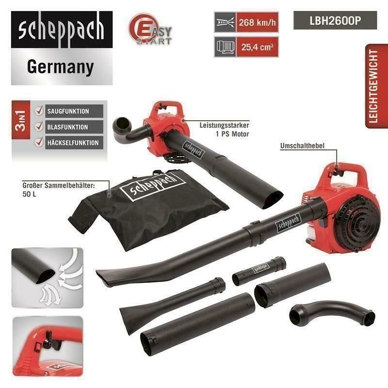 Soffiatori & Aspiratori per foglie: Scheppach Benzin Laubbläser LBH2600P 1PS – Nuovo e nell'imballaggio originale da Bottighofen venduto da zaap 1