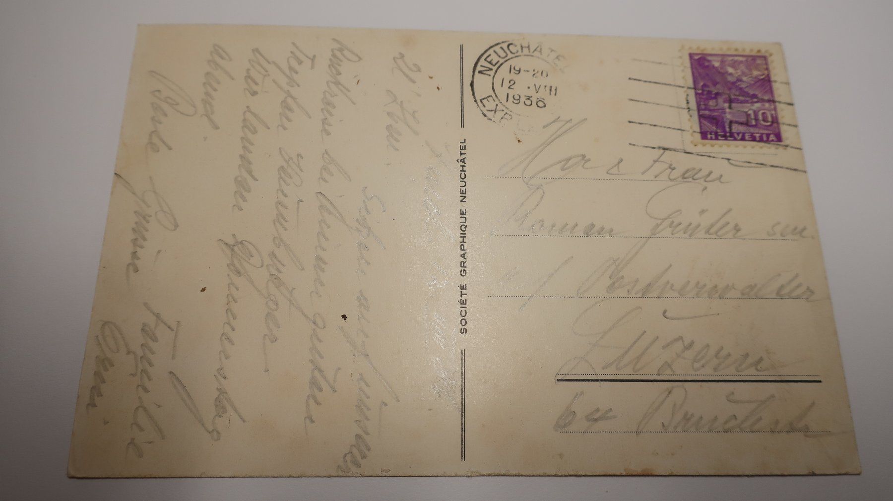 Cartoline postali: Neuchâtel Le Château  1936 – Usato da Cormoret venduto da Pascalll2001 3