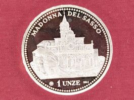 Silbermedaille 1 Unze 1992 Madonna del Sasso