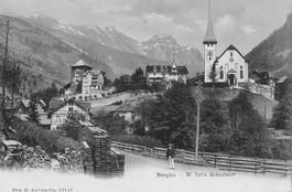 BÜRGLEN ► alte Klausenstrasse unterhalb der Kirche ca.1915