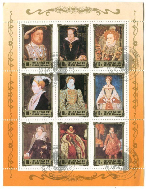 Alle Briefmarken: Block "Britische Monarchen". Korea – Neu und originalverpackt aus Basel von Butsch5