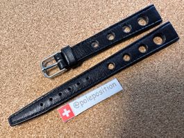 12mm Uhrenarmband, Leder, schwarz , Uhrenband vintage Rally