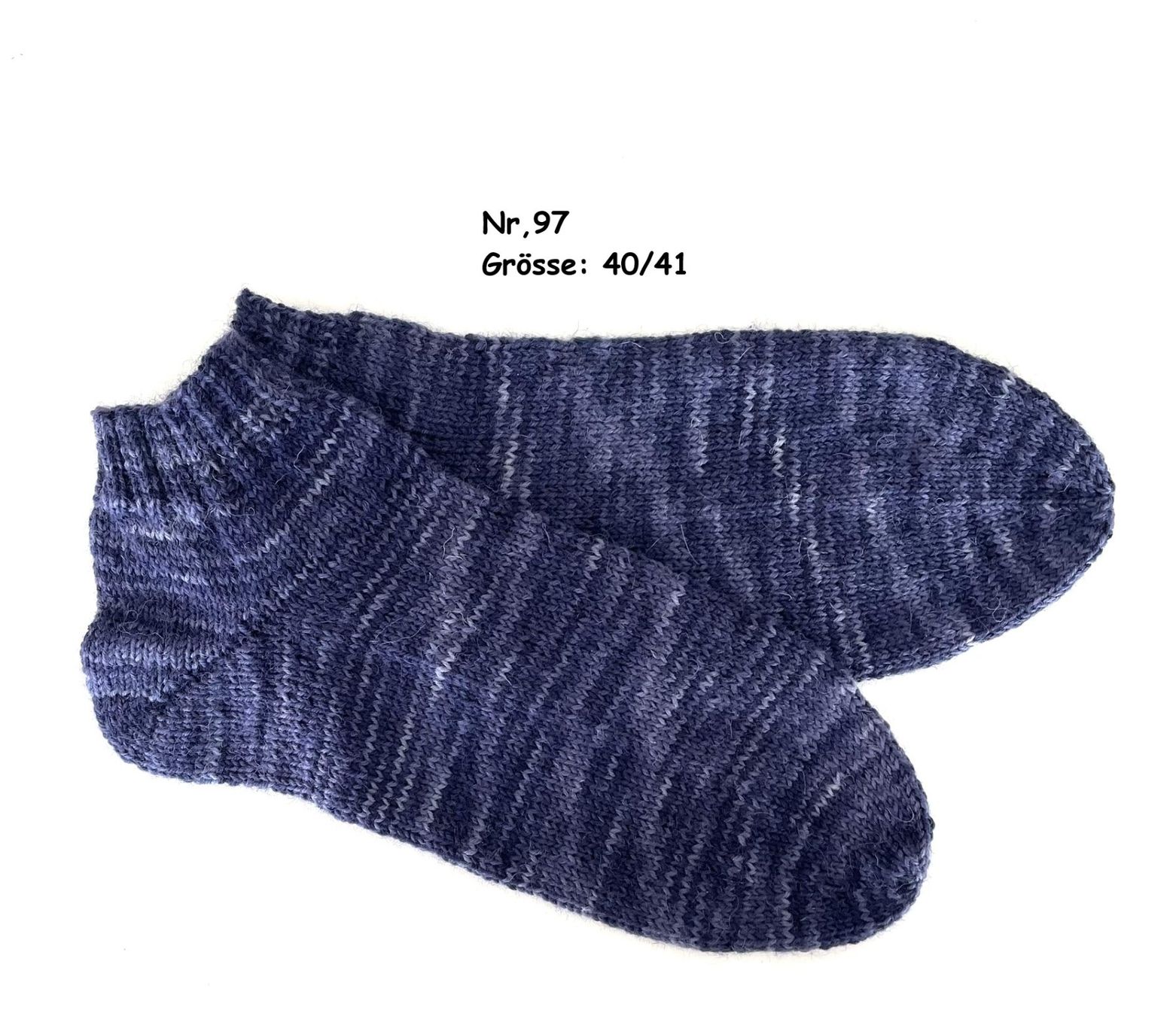 Calze: Sneaker - Socken handgestrickt  Gr.40/41  Nr.97 – Nuovo e nell'imballaggio originale da Täuffelen venduto da sohalt