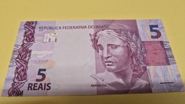 Brasilianische 5 Reais Banknote - Seltenes Sammlerstück!