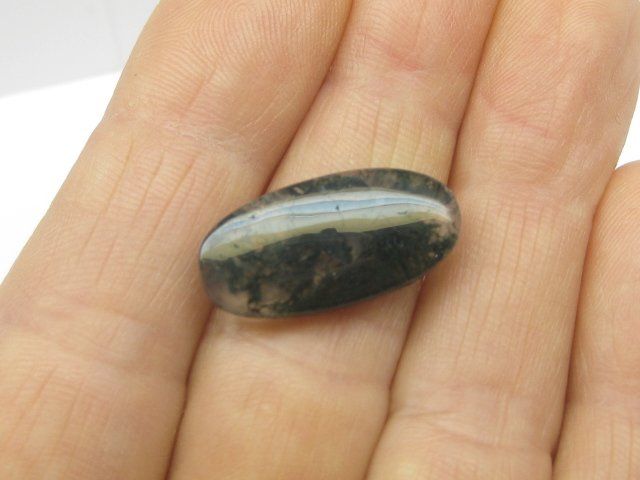 Minerali & Pietre curative: Moosachat Cabochon – Usato da Ermatingen venduto da Decovin 4