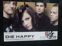 Die Happy - handsignierte Autogrammkarte