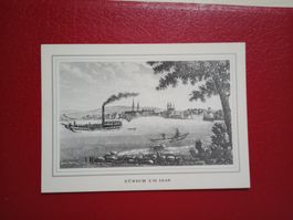 AK Kunst Zürich um 1840 s/w Karte