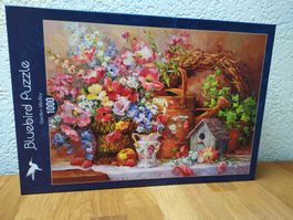 1000er Puzzle Bluebird, Gartenblumen