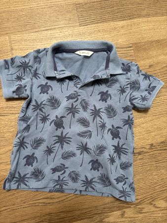 MNG Boys Turtle & Palm Print Polo Shirt Size 3-4 (104cm) Sum