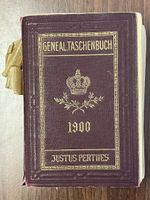 ANTIKES GENEALOGISCHES TASCHENBUCH / „Justus Perthers“ 1900