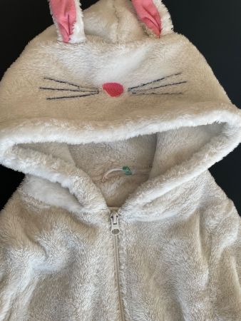 Hasenkostüm Overall weiss mit Ohren 5-7 Jahre aus UK