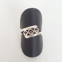 Vintage 925 Silber Ring mit Muster, Grösse 17.4mm