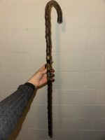 Vintage Wanderstock/Spazierstock mit Applikationen