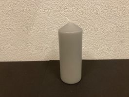 Kerze 25 x 9 cm, grau, ca. 1,35 Kilo