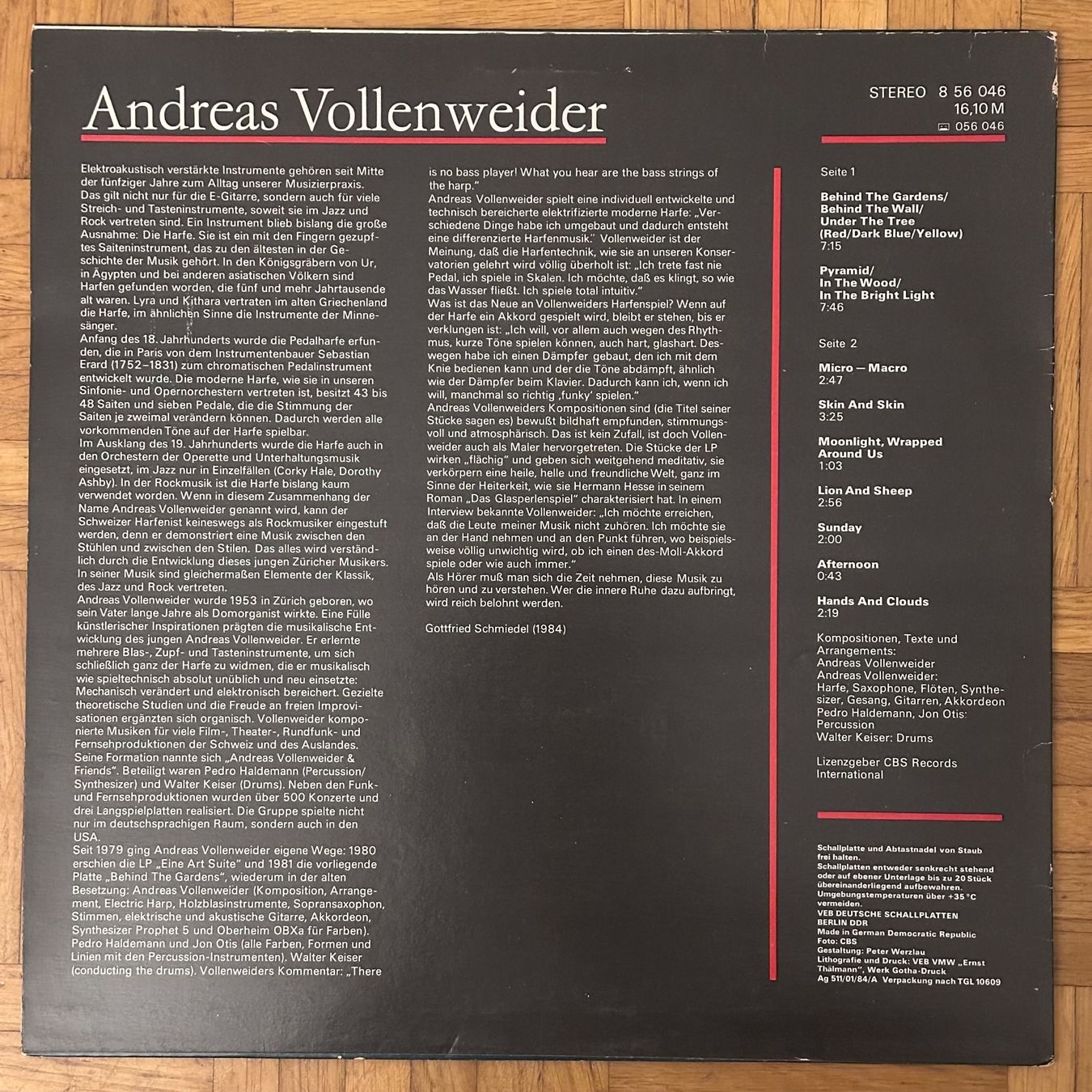 Schallplatten: LP - Andreas Vollenweider – Andreas Vollenweider – Gebraucht aus Breganzona von Onairda75 1
