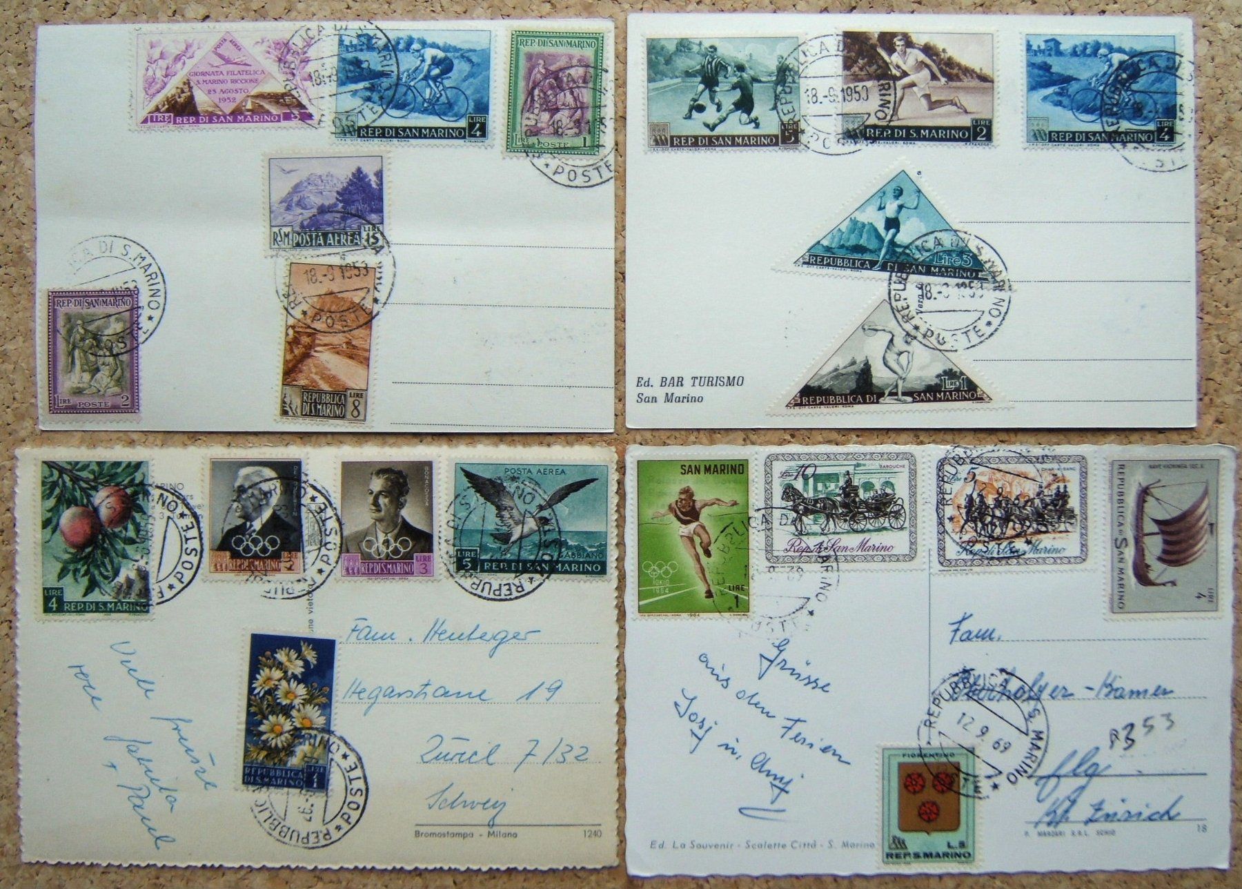Tutti i francobolli: SAN MARINO LOT FDC / BRIEFE / AK – Usato da Brunnen venduto da Nonne04 2