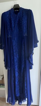 Elegantes, langes, blaues Abendkleid, Gr. 3 - Festlich! (56)