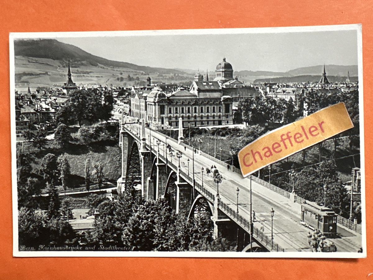 Cartes postales: Bern, Kornhausbrücke und Stadttheater  – D'occasion à Zürich par Chaeffeler