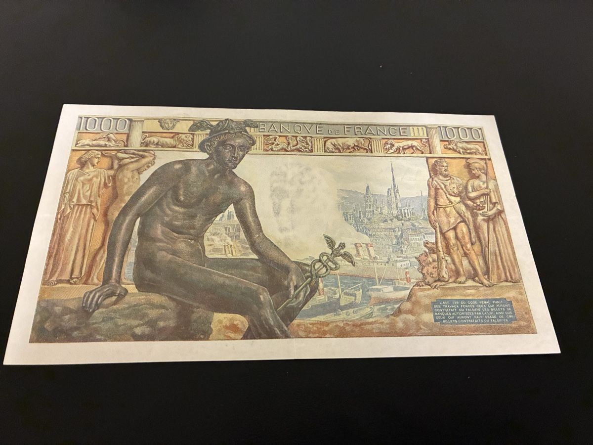 Banconote: 1000 Francs 1942 – Usato da Dällikon venduto da Woldbanknoten 2
