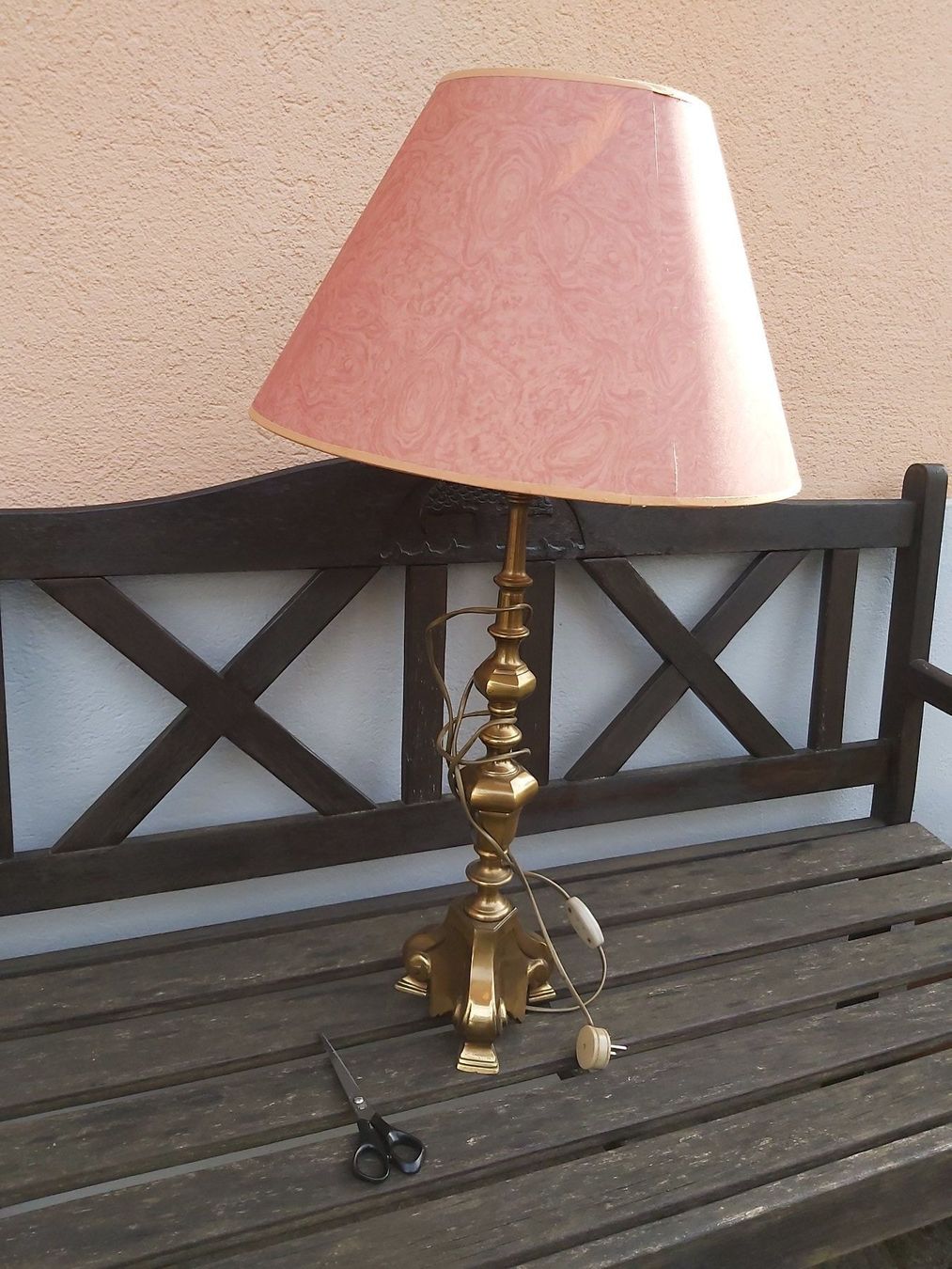 Lampade: Nostalgische, grosse, schwere Lampe – Usato da Winterthur venduto da Goldpipau 8