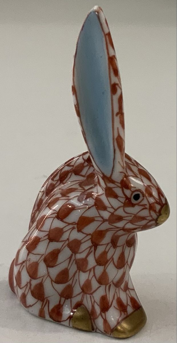 Herend Statuette: Petit lapin oreille dressé, Herend – Usato da rolle venduto da Tontonjulot 1