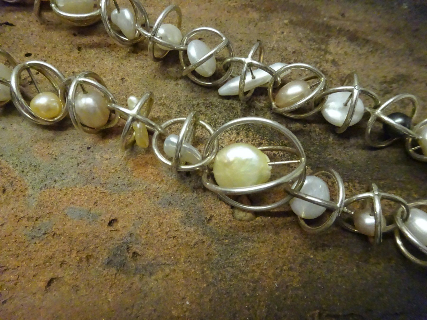 Catenine: Moderne Perlen Kette / 925 – Usato da Esslingen venduto da FetteSchnecke 5