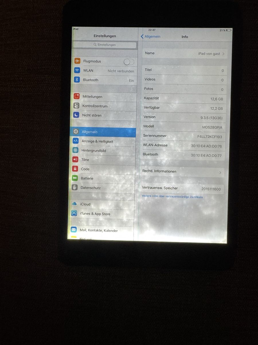 Apple Tablet PC: iPad mini 1. Generation – Gebraucht aus Adliswil von Busys 1